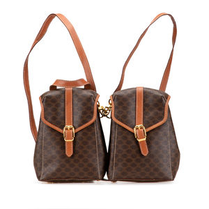 Pre-Loved Celine Mini Macadam Coated Canvas Twin Backpack